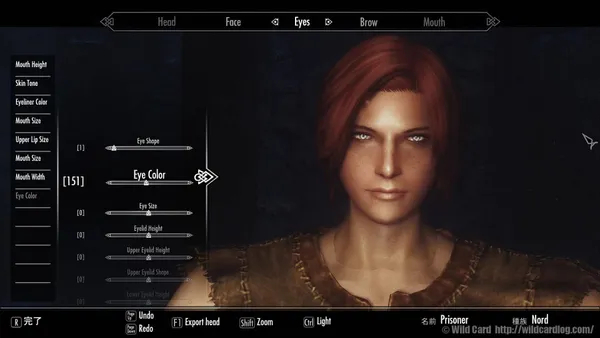 Skyrim男性キャラメイク入門