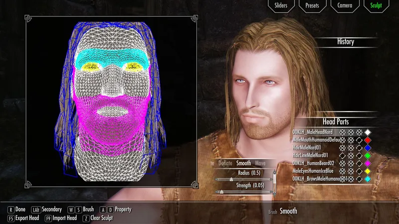 【Skyrim LE/SE】High Poly Headの導入
